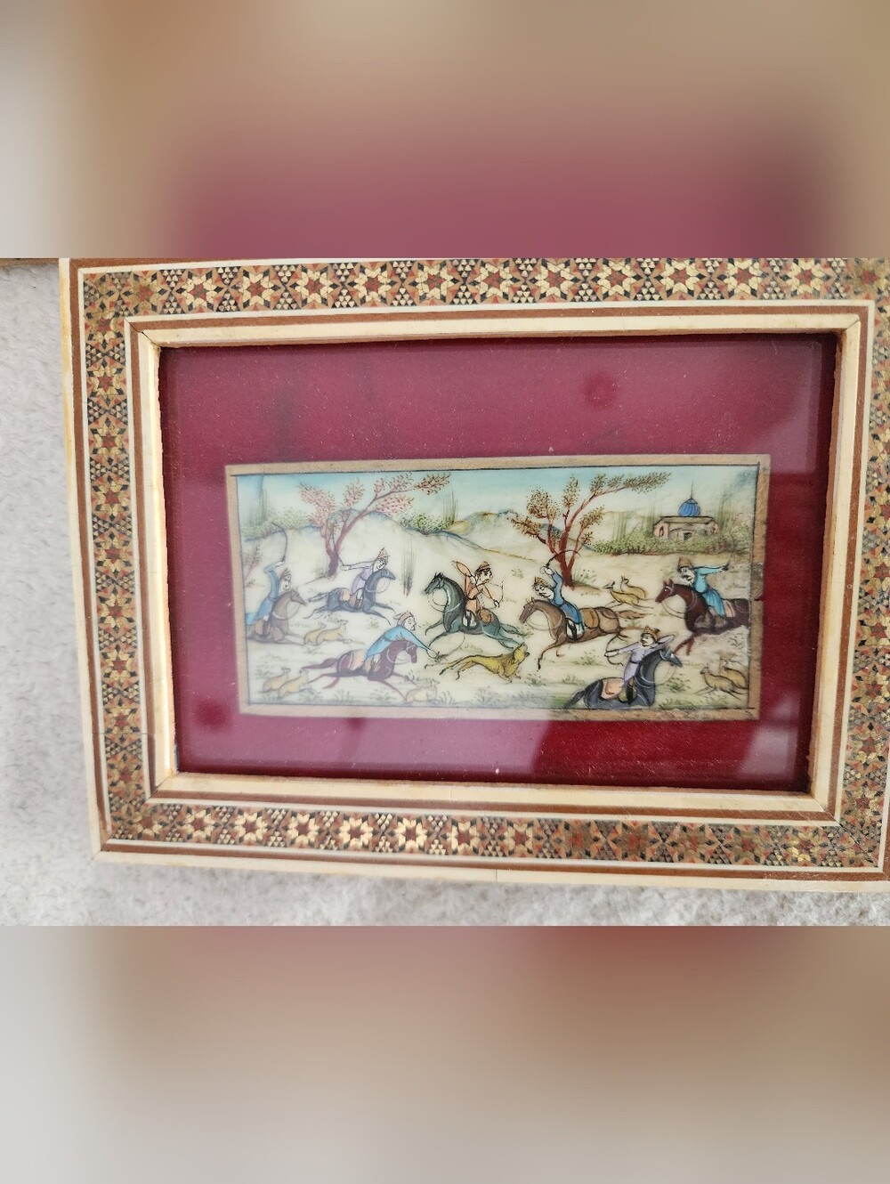Antique PERSIAN Hand Painted On Bone Art. - Picture 4 of 7